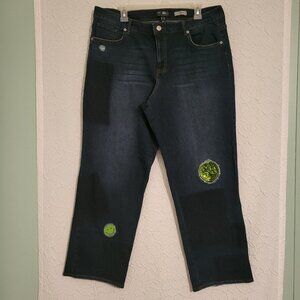 LOGO by Lori Goldstein x Smiley World Boyfriend Jeans